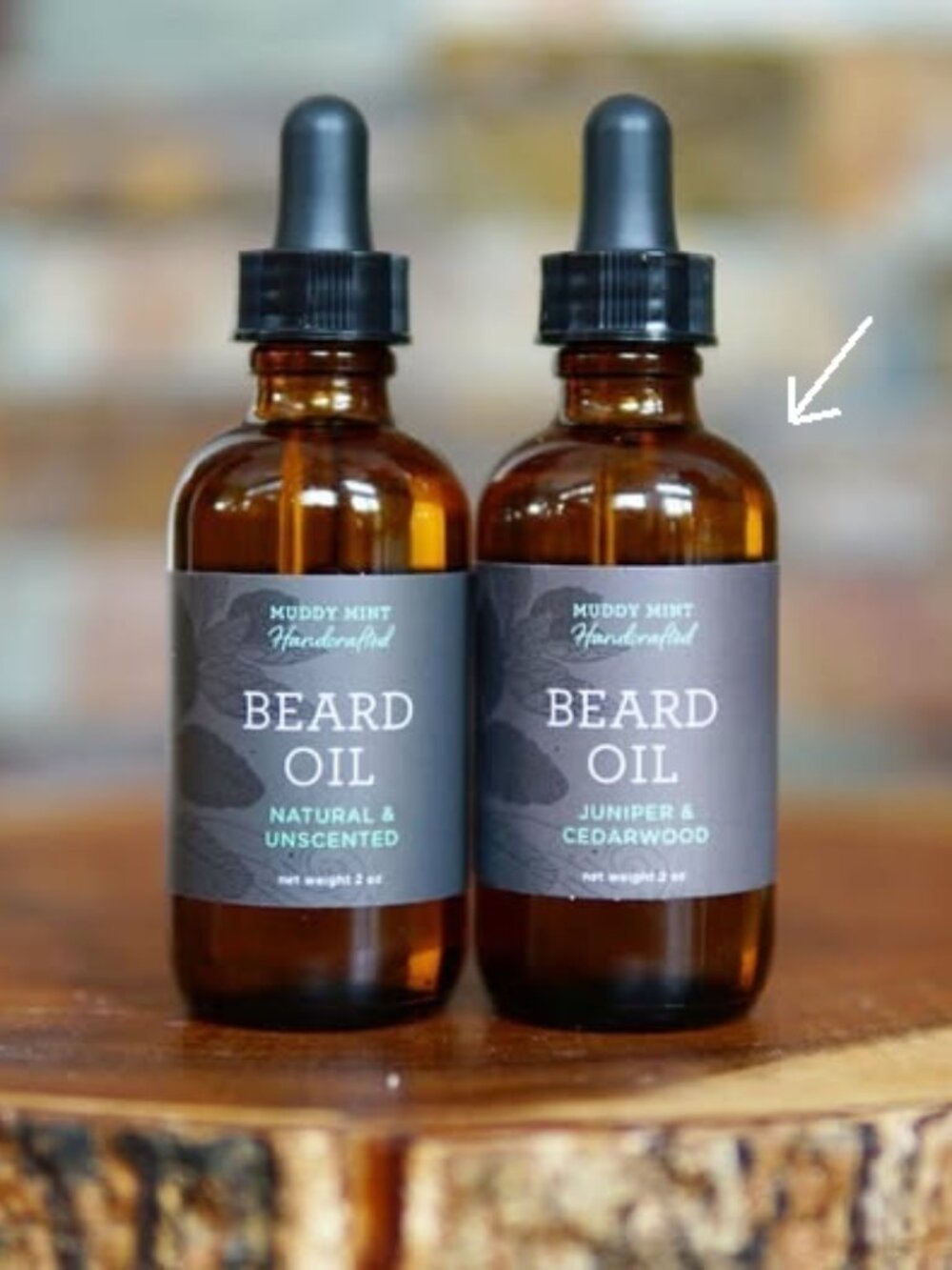 Handcrafted Hair / Beard / Body Oil with Juniper & Cedarwood, 2 oz, Muddy Mint